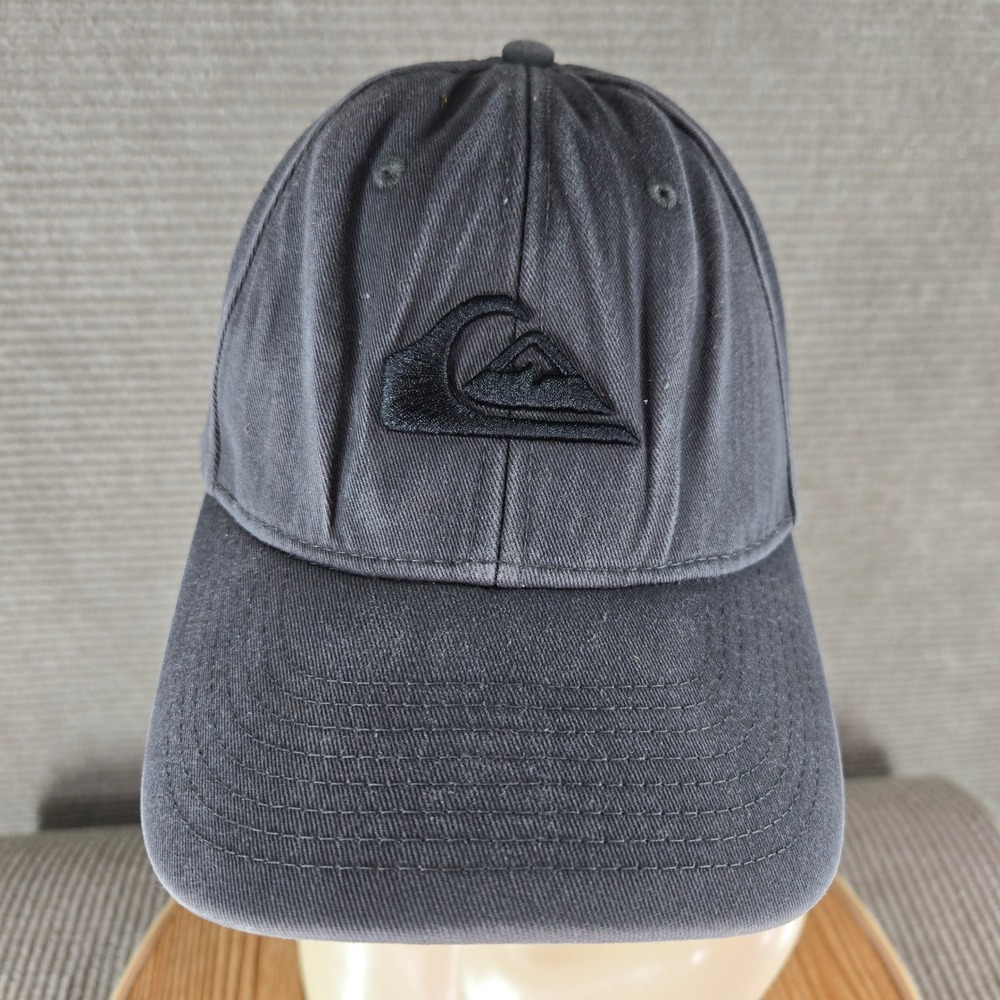 Quiksilver Mens OSFM Charcoal Gray Embroidered Snapback Baseball Hat AQYHA03488